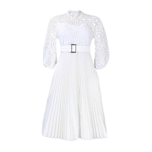 Women Dress Lace Crochet Sexy Cutout